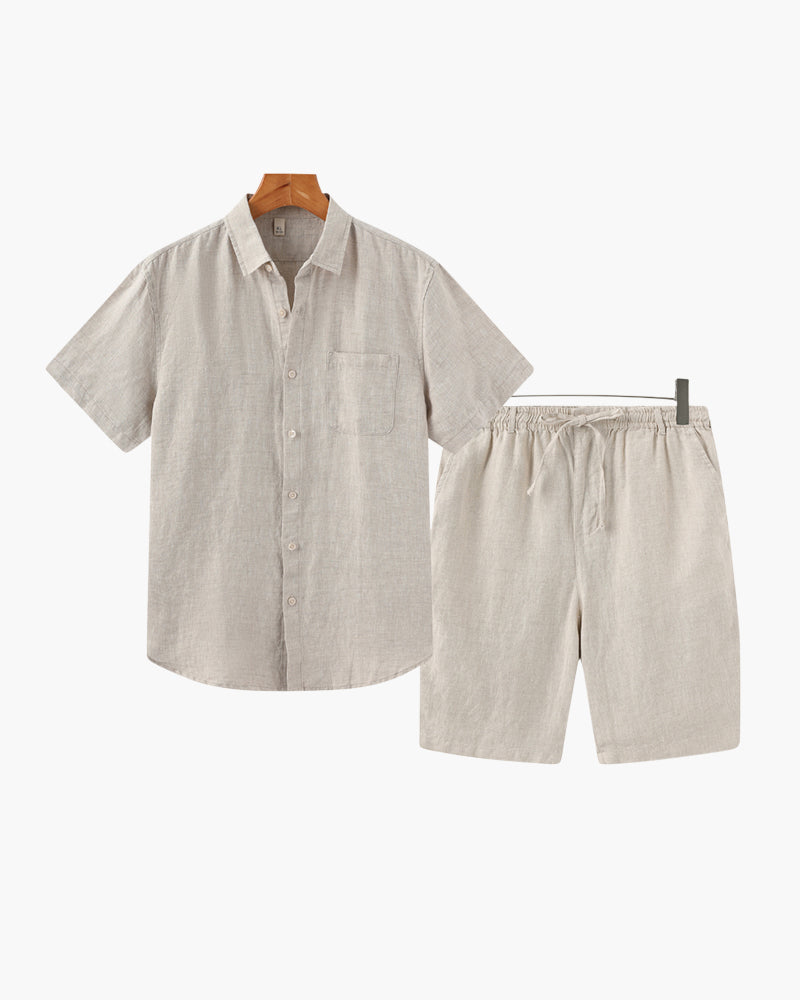 Combinaison en lin Old Money (short)