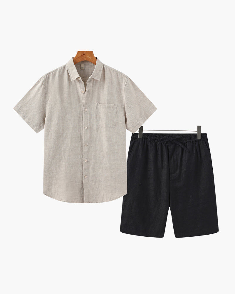 Combinaison en lin Old Money (short)