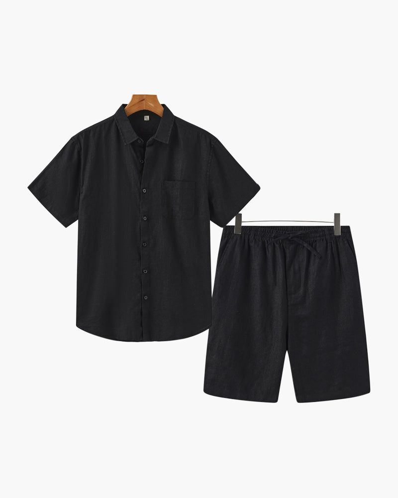 Combinaison en lin Old Money (short)
