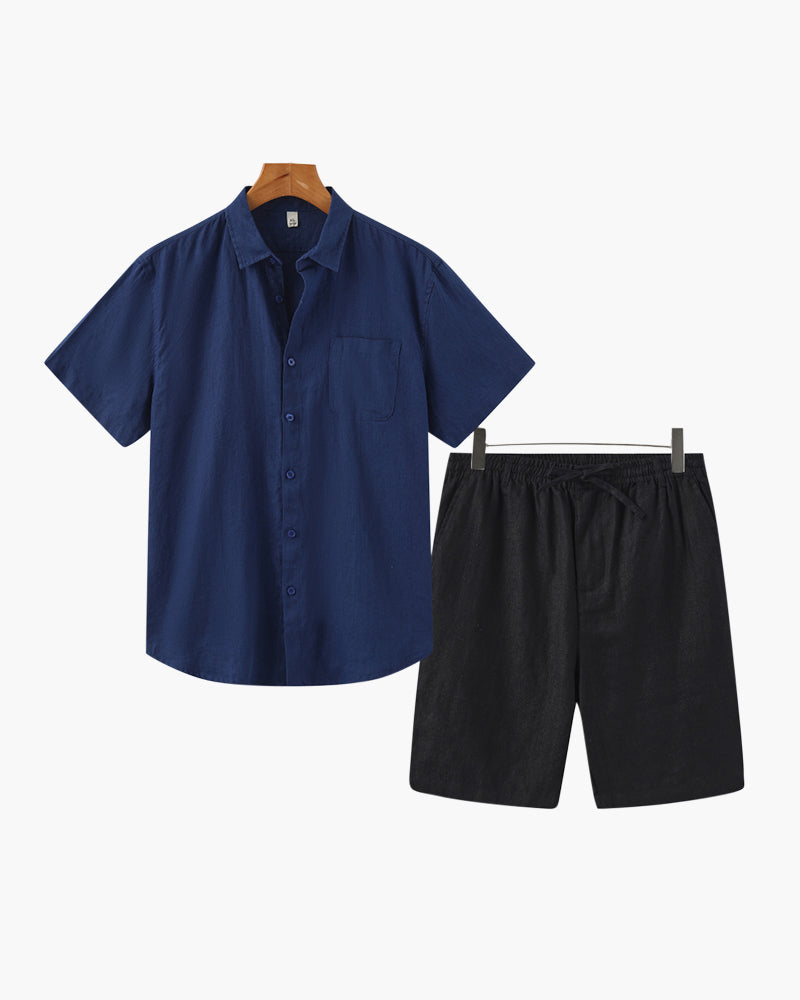 Combinaison en lin Old Money (short)