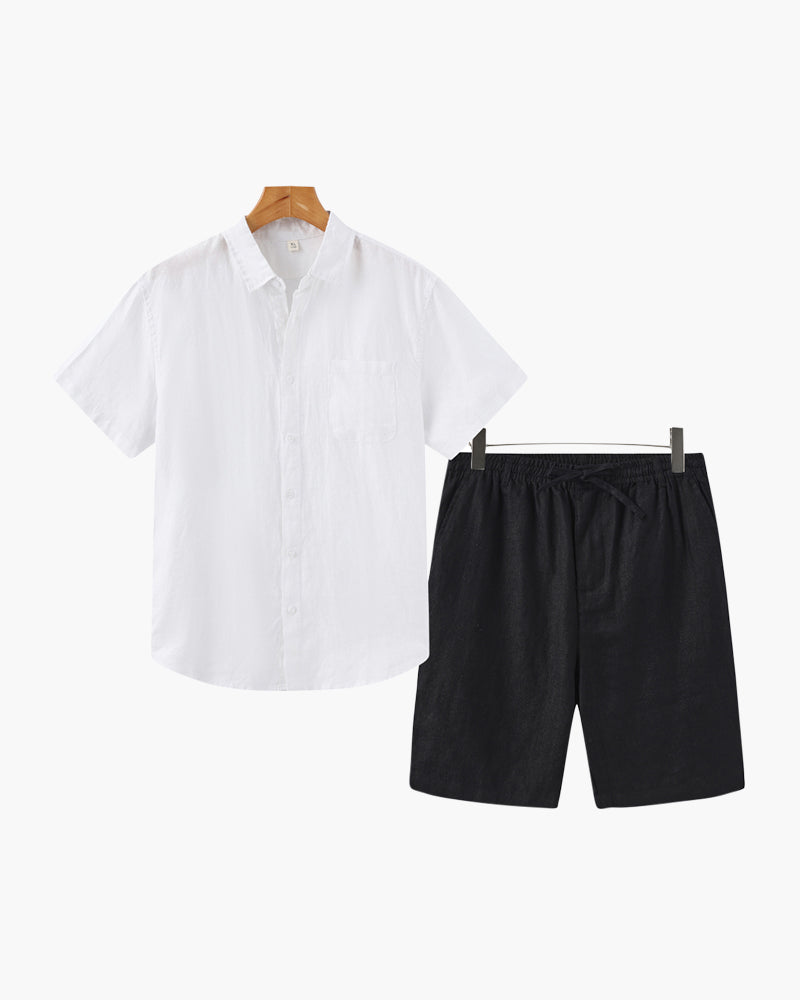 Combinaison en lin Old Money (short)