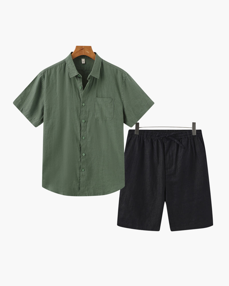 Combinaison en lin Old Money (short)