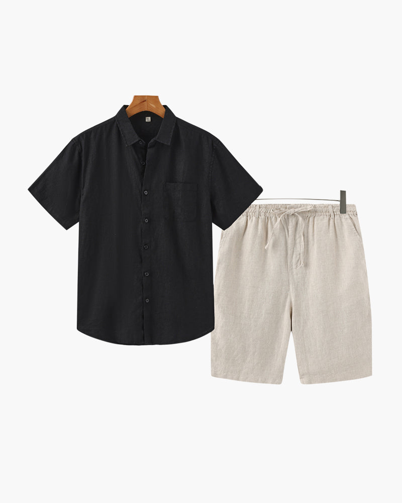 Combinaison en lin Old Money (short)