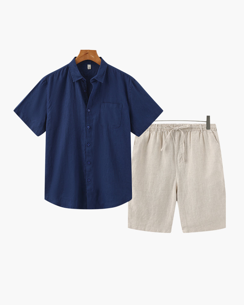 Combinaison en lin Old Money (short)