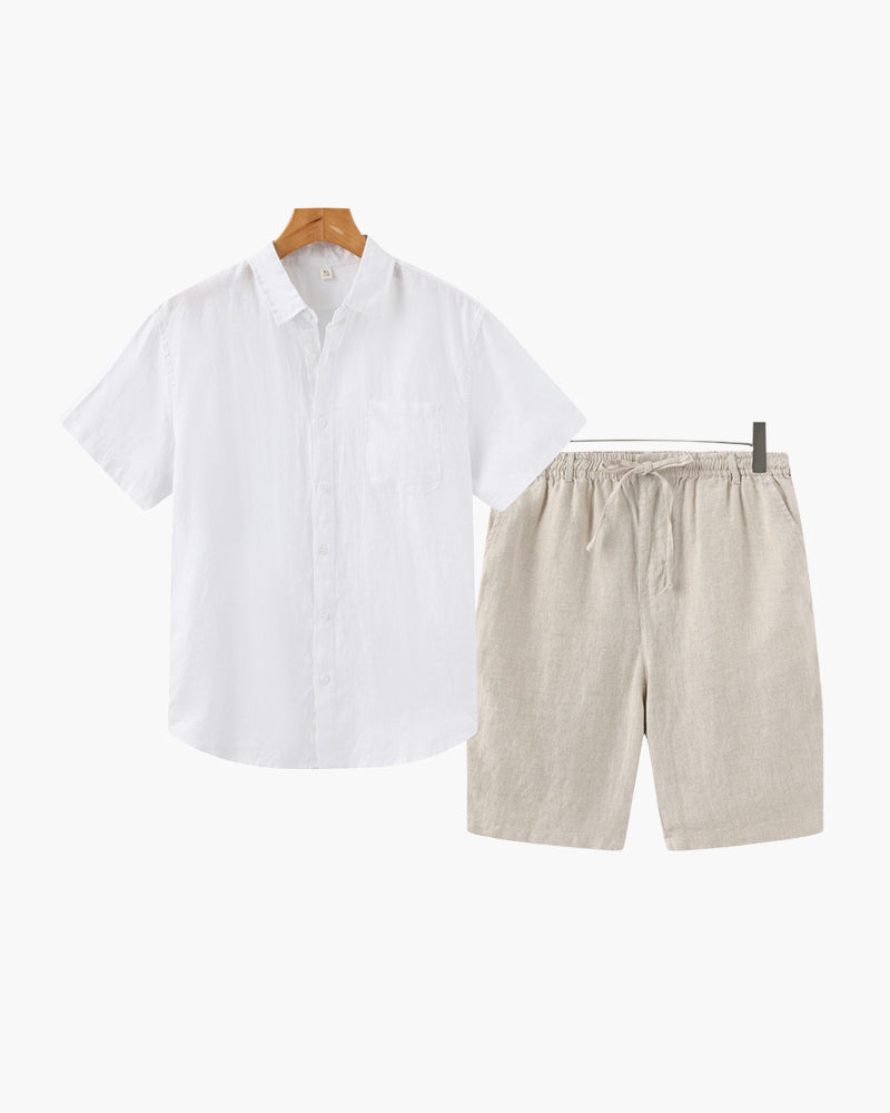 Combinaison en lin Old Money (short)
