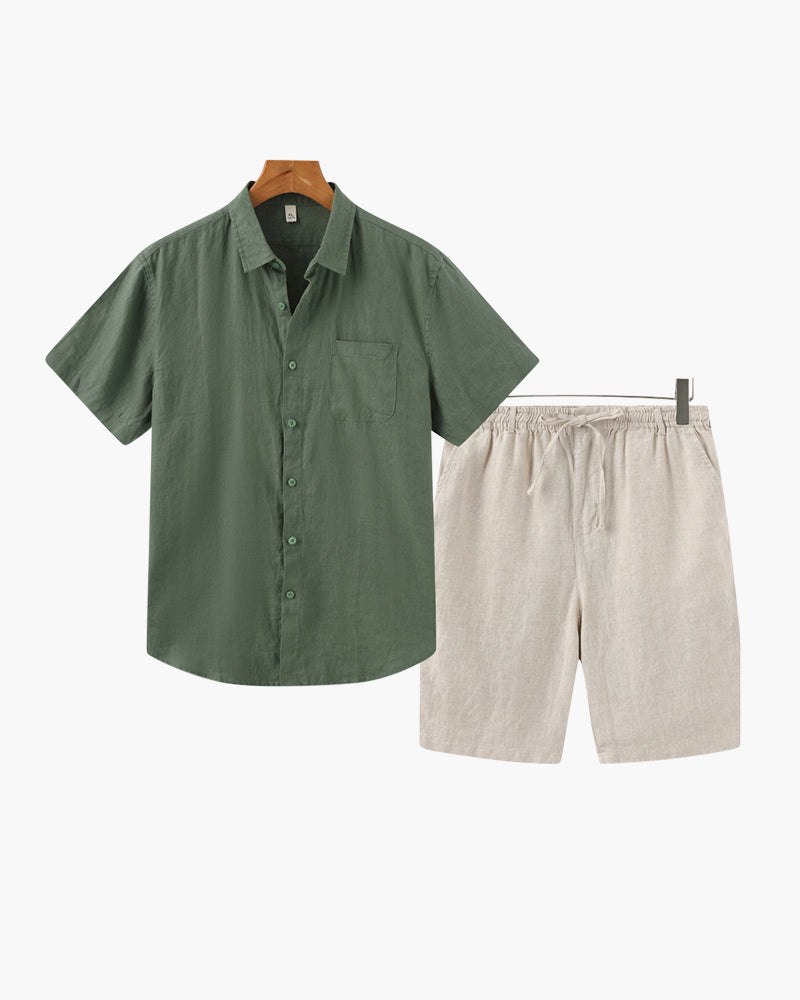 Combinaison en lin Old Money (short)